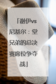 谢伊vs尼基尔：堂兄弟的总决赛席位争夺战